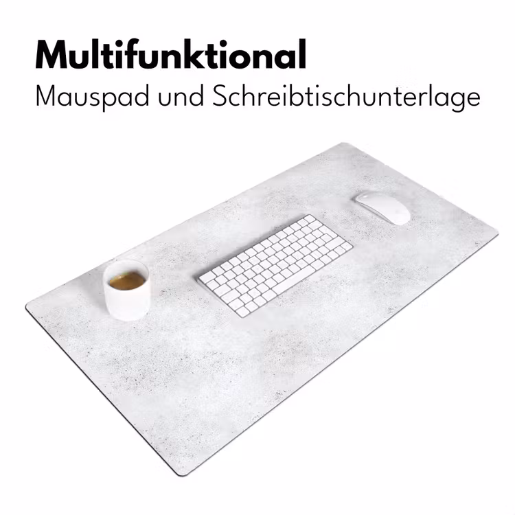 Lichtgrijs - Betonstructuur - Subtiel Muismat XXL klein 681 -ysfeer4_duits