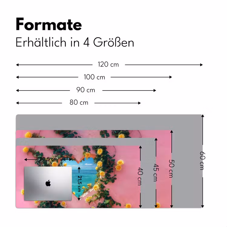 Hart - Zee - Muur Muismat XXL klein -ysfeer5_duits