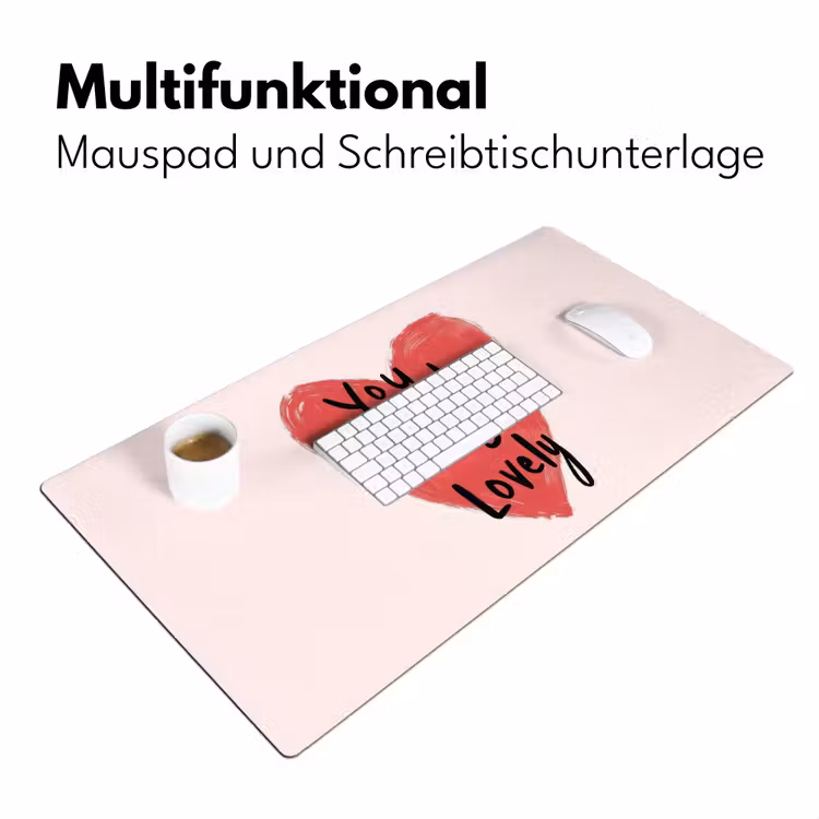 Hart - Rood - Valentijn Muismat XXL klein -ysfeer4_duits