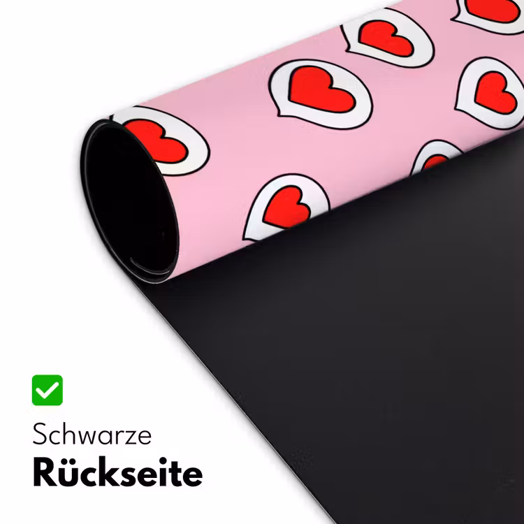Hartjes - Patroon - Rood Muismat XXL klein 681 -ysfeer2_duits
