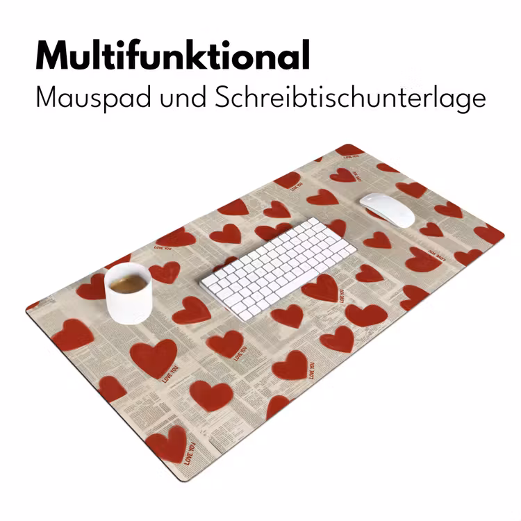 Hartjes - Krant - Loveyou Muismat XXL klein -ysfeer4_duits