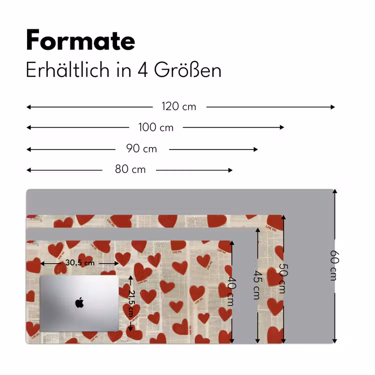 Hartjes - Krant - Loveyou Muismat XXL klein -ysfeer5_duits
