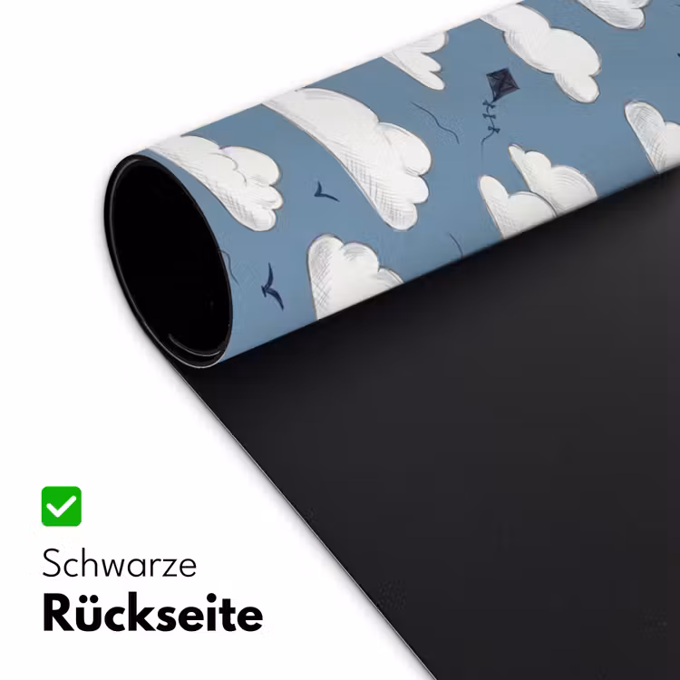 Lucht - Zon - Wolken - Natuur - Blauw Muismat XXL klein -ysfeer2_duits