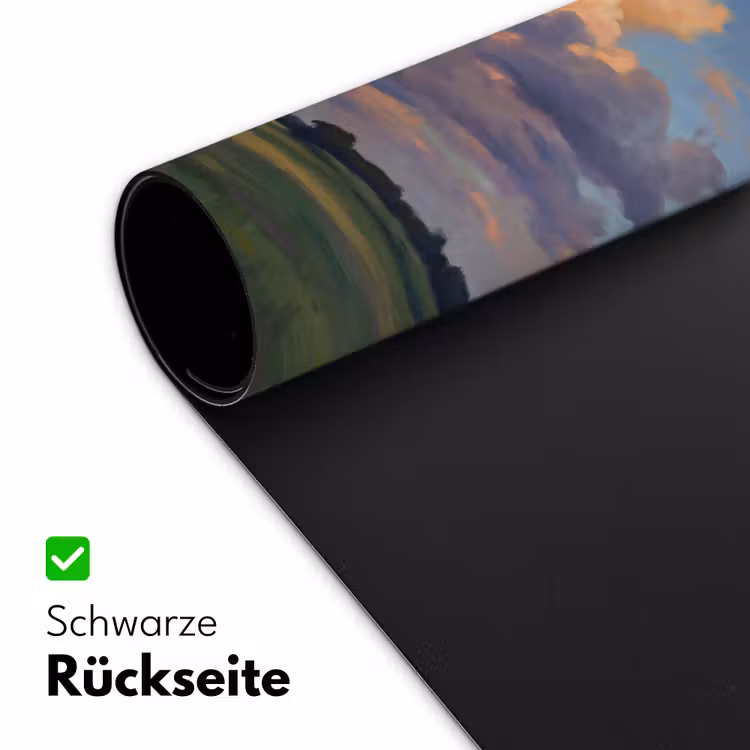 Lucht - Wolken - Landschap - Modern - Oranje Muismat XXL klein -ysfeer2_duits