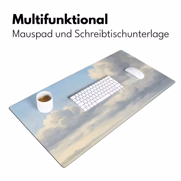 Lucht - Wolken - Natuur - Klassiek - Blauw Muismat XXL klein -ysfeer4_duits