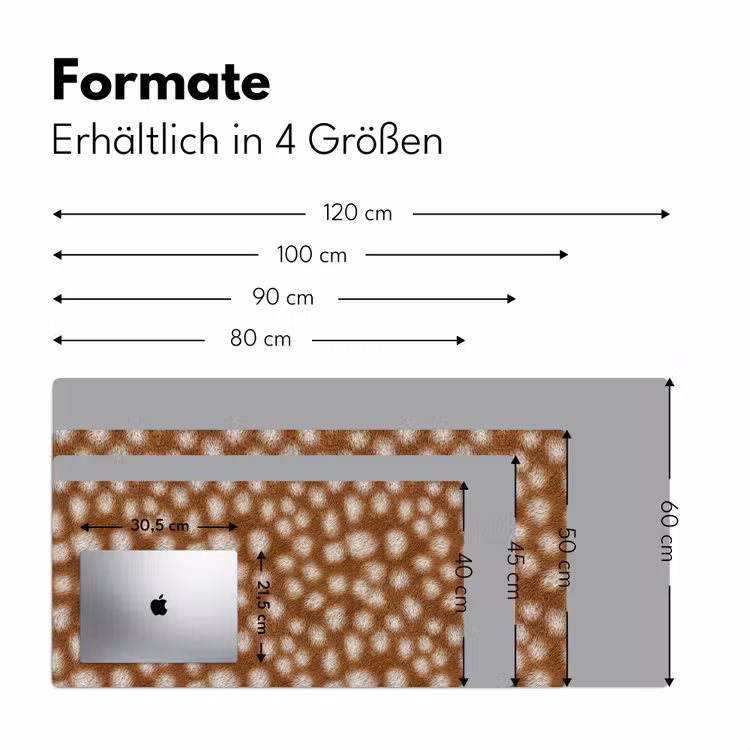 Hert - Vacht - Bruin Muismat XXL klein 681 -ysfeer5_duits
