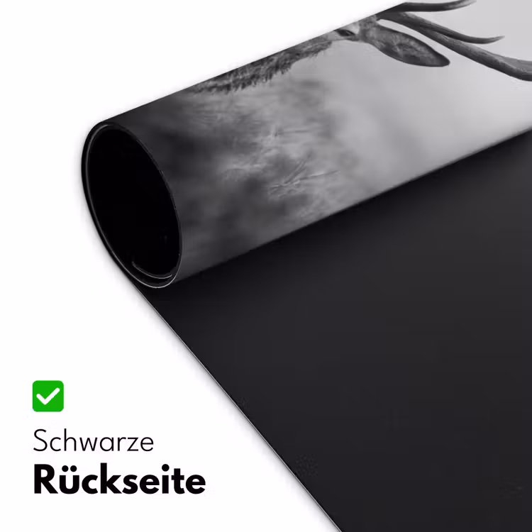Hert - Mistig - Zwart - Wit Muismat XXL klein -ysfeer2_duits