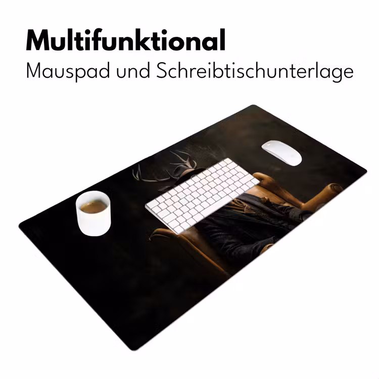 Hert - Zonnebril - Zwart - Pak Muismat XXL klein -ysfeer4_duits