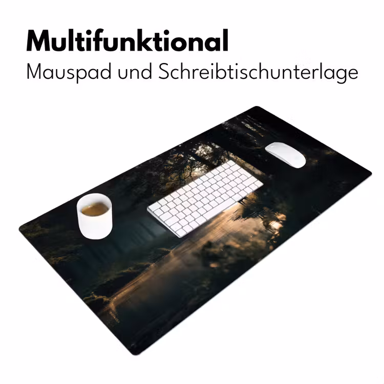 Hert - Bosbeek - Mystiek Muismat XXL klein -ysfeer4_duits