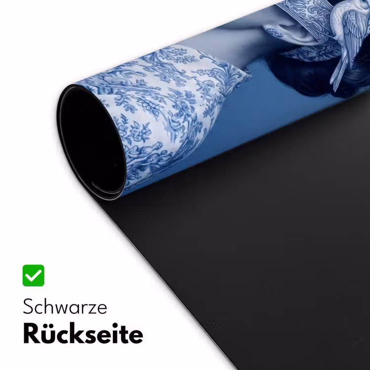 Portret - Klassiek - Wit - Blauw Muismat XXL klein -ysfeer2_duits