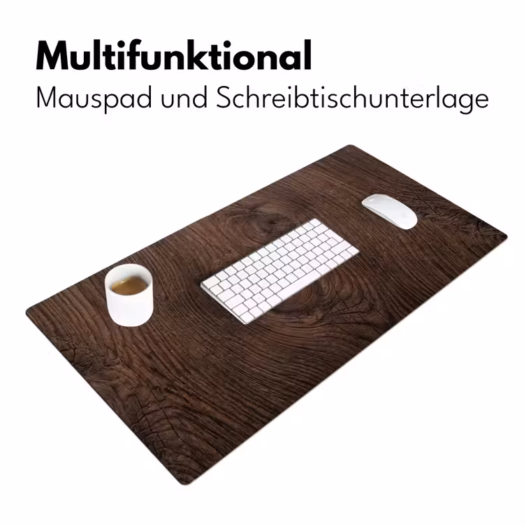 Houtnerf - Textuur - Patroon - Bruin - Rustiek Muismat XXL klein -ysfeer4_duits