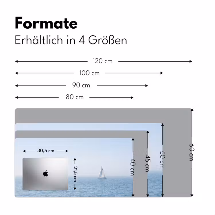 Horizon - Zeilboot - Zee Muismat XXL klein -ysfeer5_duits