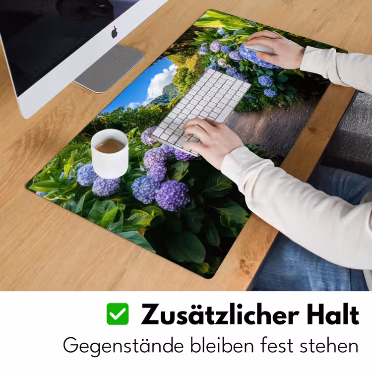 Hortsensia - Pad - Bloemen Muismat XXL klein -ysfeer3_duits