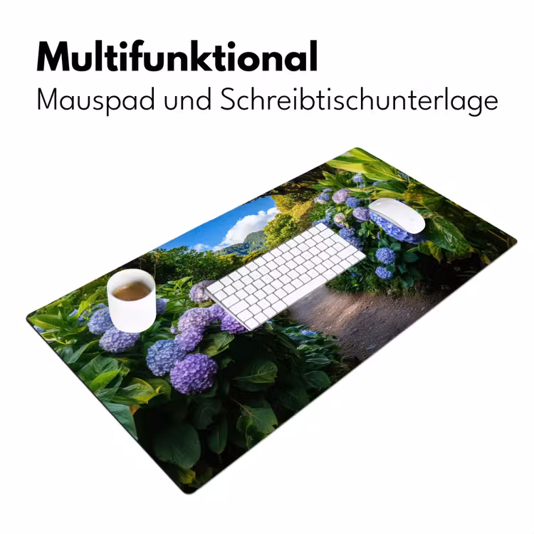 Hortsensia - Pad - Bloemen Muismat XXL klein -ysfeer4_duits