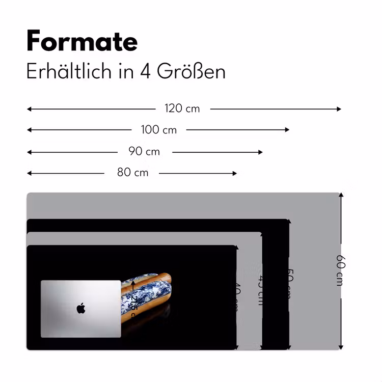 Hotdog - Porselein - Delfts blauw - Eten Muismat XXL klein -ysfeer5_duits