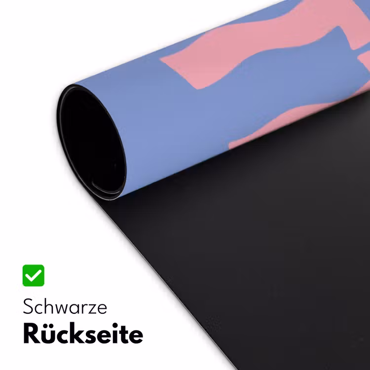 Pretty - Roze - Blauw - Golvend Muismat XXL klein -ysfeer2_duits