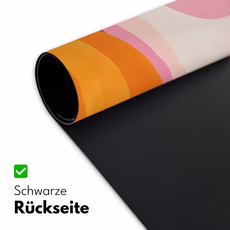 Heuvels - Oranje - Zon - Abstract Muismat XXL klein -ysfeer2_duits