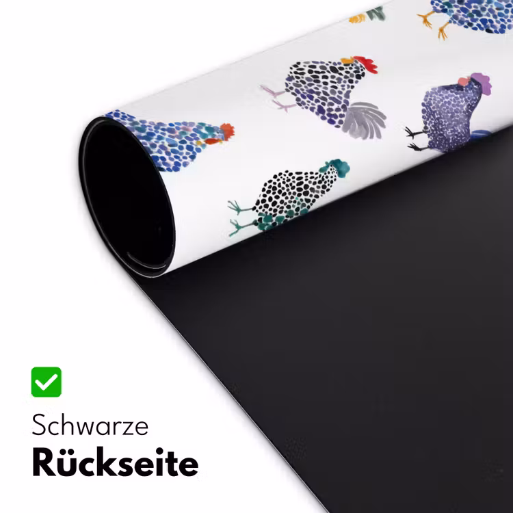 Kippen -Aquarel - Kleurrijk Muismat XXL klein 681 -ysfeer2_duits