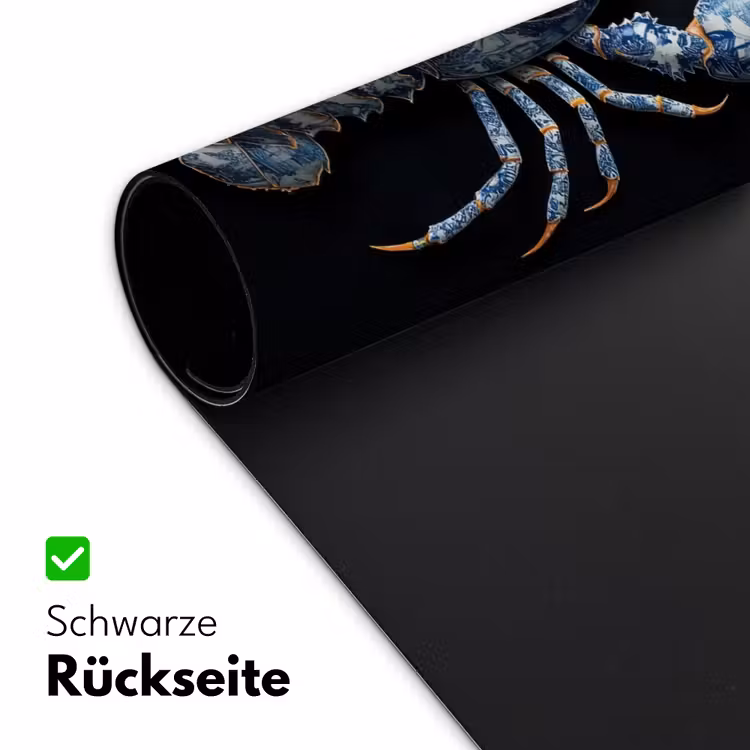 Kreeft - Delftsblauw - Schild - Stoer Muismat XXL klein -ysfeer2_duits