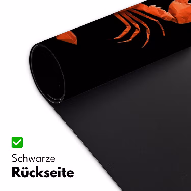 Kreeft - Papier - Origami papier - Rood Muismat XXL klein -ysfeer2_duits