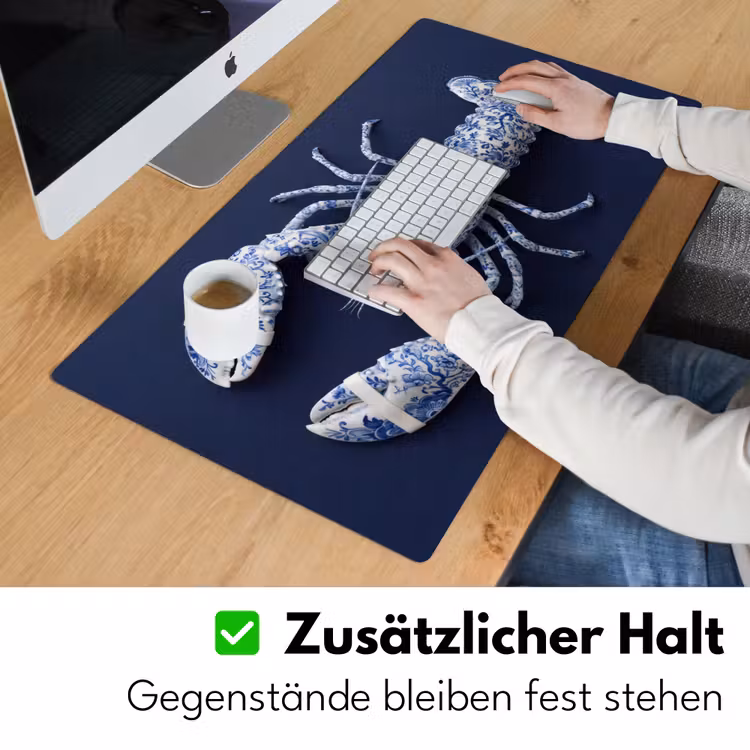 Kreeft - Porselein - Delfts - Blauw Muismat XXL klein -ysfeer3_duits