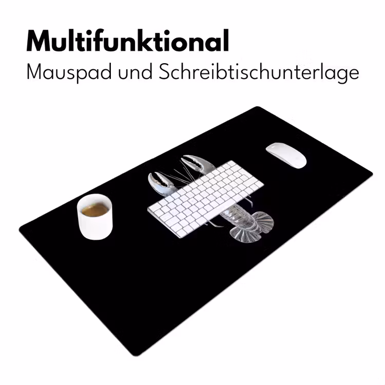 Kreeft - Zilver - Metallic - Luxe Muismat XXL klein -ysfeer4_duits