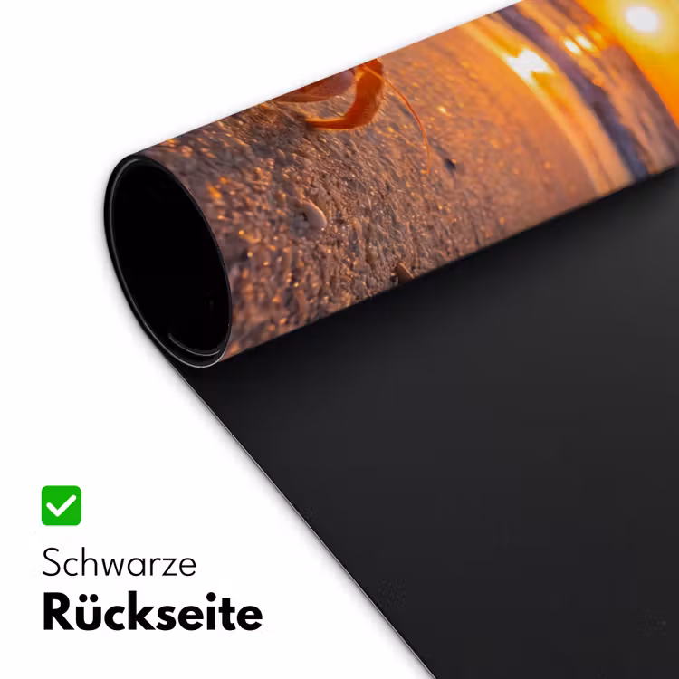 Kreeft - Strand - Natuur - Zonsondergang - Oranje Muismat XXL klein -ysfeer2_duits