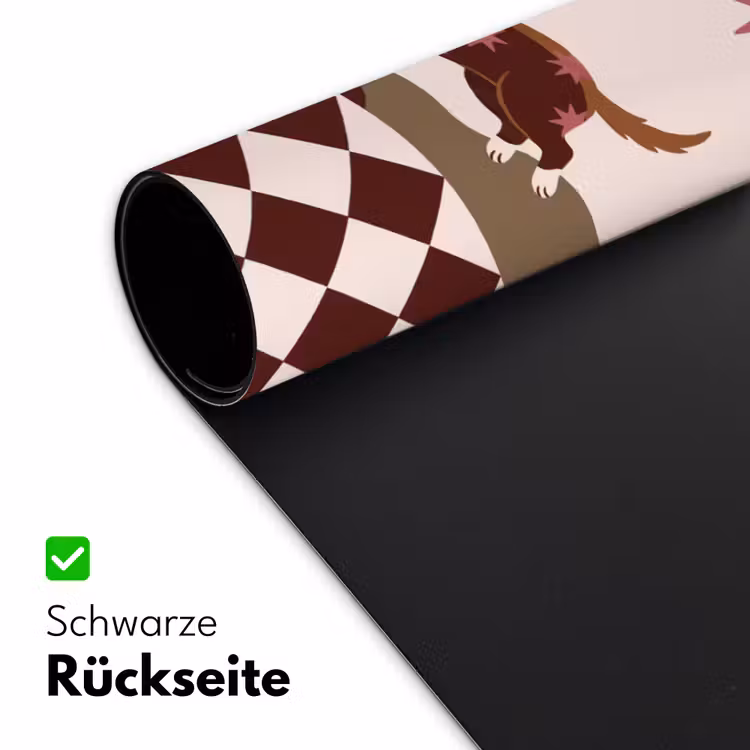 Schreibtischunterlage - Hund – Abstrakt – Tiere – Modern – Braun - Hond - Abstract - Dieren - Modern - Bruin Muismat XXL klein