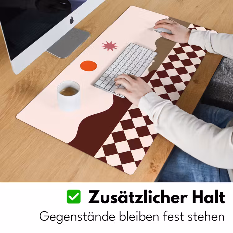 Schreibtischunterlage - Hund – Abstrakt – Tiere – Modern – Braun - Hond - Abstract - Dieren - Modern - Bruin Muismat XXL klein