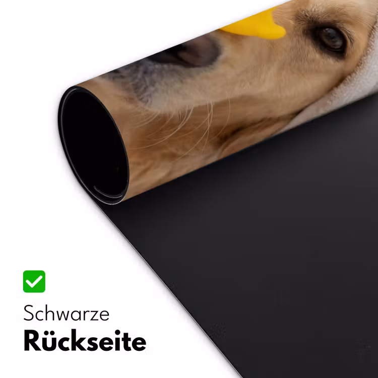 Hond - Badeend - Geel Muismat XXL klein -ysfeer2_duits