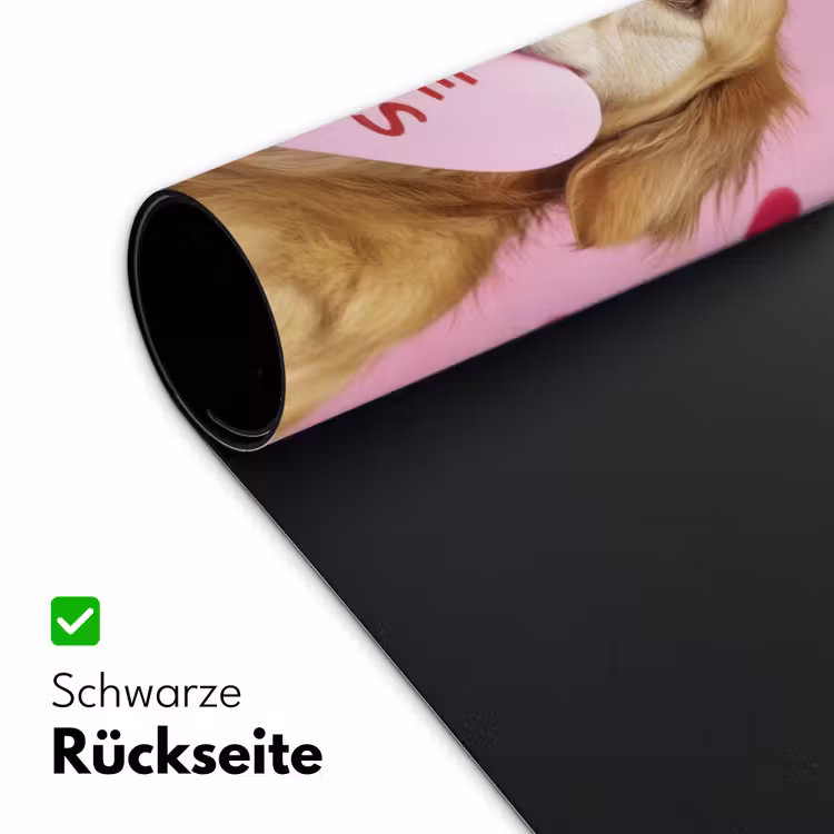 Hond - Kiss- Valentijn - Hartjes Muismat XXL klein -ysfeer2_duits