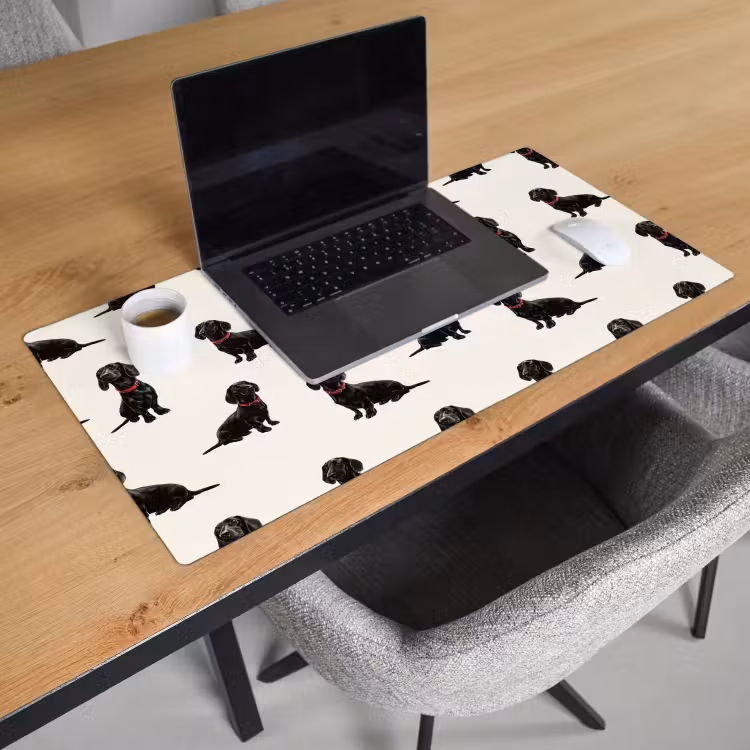 Hond - Patroon - Zwart Muismat XXL klein 681 -sfeer1