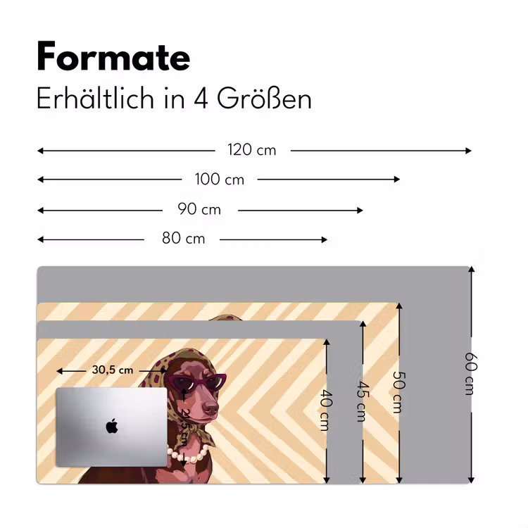 Schreibtischunterlage - Hund – Sonnenbrille – Kopftuch – Tiere – Modern — 5