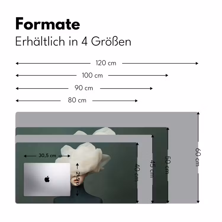 Hoed - Vrouw - Beige Muismat XXL klein -ysfeer5_duits