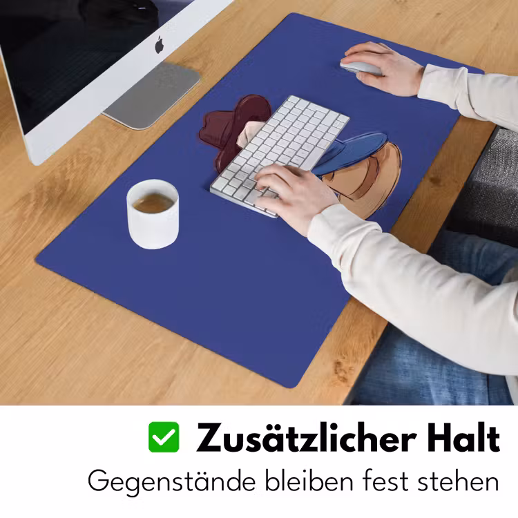 Schreibtischunterlage - Hüte – gestapelt – Mode – farbenfroh – Illustration - Hoeden - Gestapeld - Mode - Kleurrijk - Illustratie Muismat XXL klein