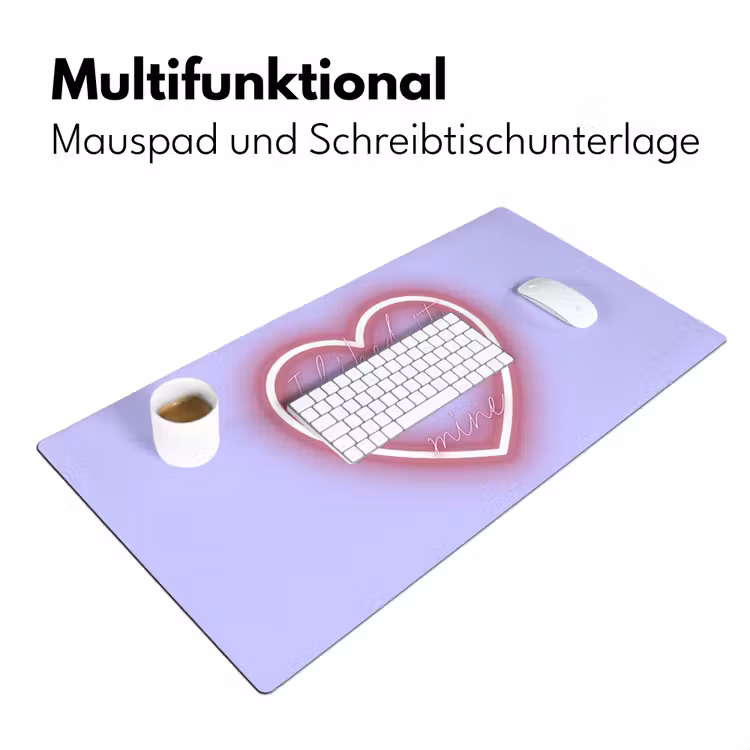 I liked it so it's mine - Neon hart - Paars Muismat XXL klein -ysfeer4_duits