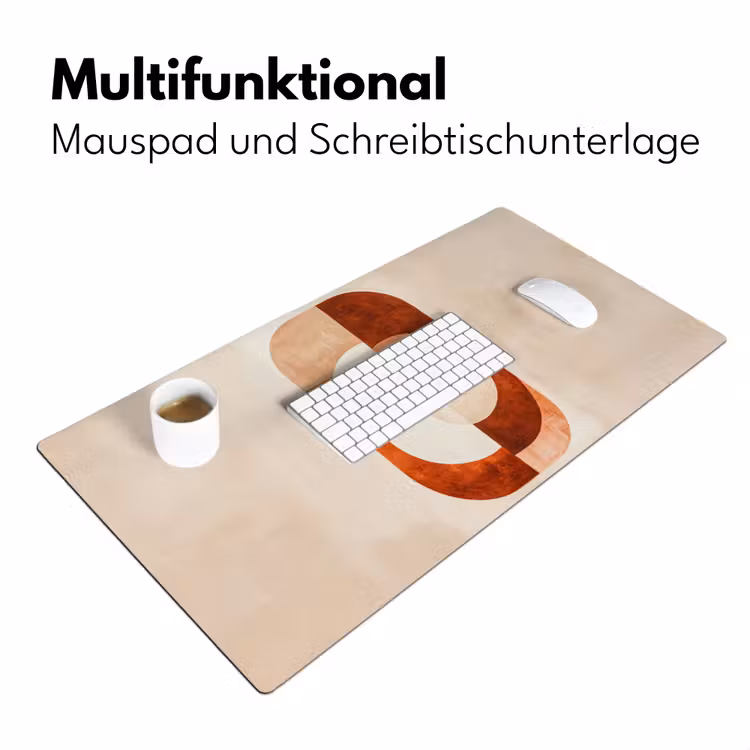 Illustratie - Abstract - Vormen - Rood Muismat XXL klein -ysfeer4_duits