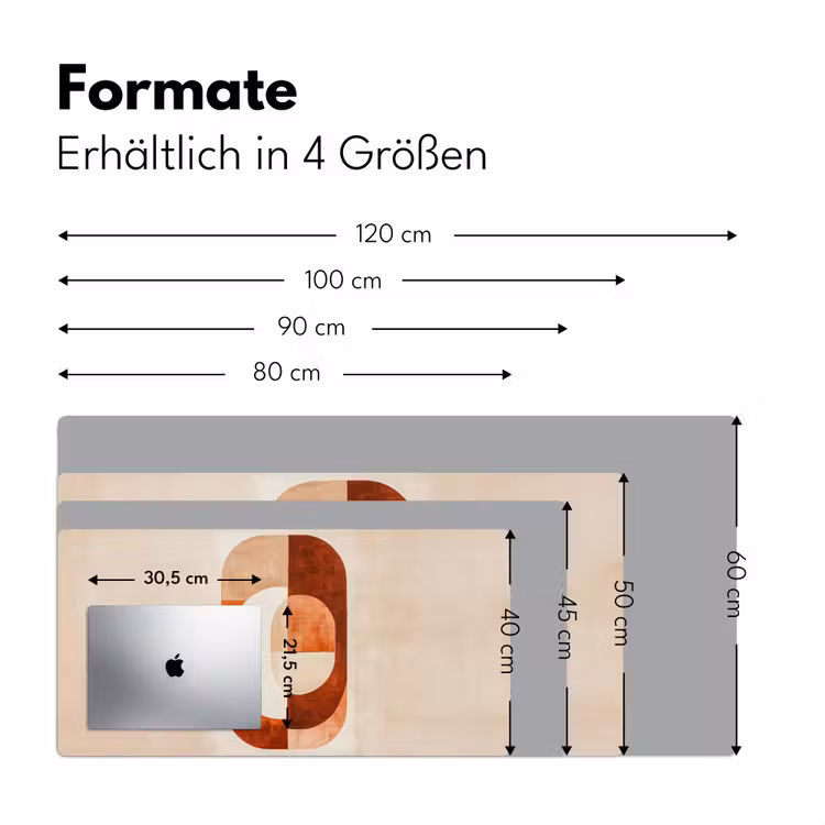 Illustratie - Abstract - Vormen - Rood Muismat XXL klein -ysfeer5_duits