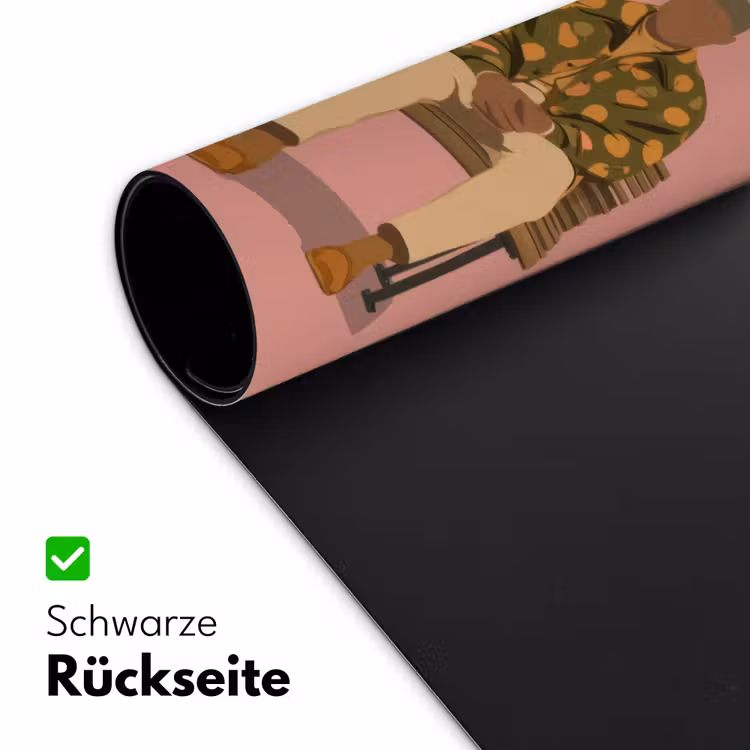 Illustratie - Bankje - Personen - Minimalistisch Muismat XXL klein -ysfeer2_duits
