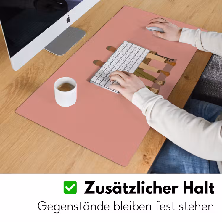 Illustratie - Bankje - Personen - Minimalistisch Muismat XXL klein -ysfeer3_duits