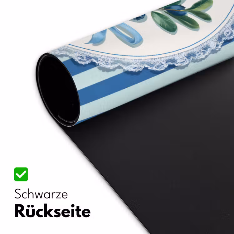 Illustratie - Bessen - Blauw - Strepen Muismat XXL klein -ysfeer2_duits
