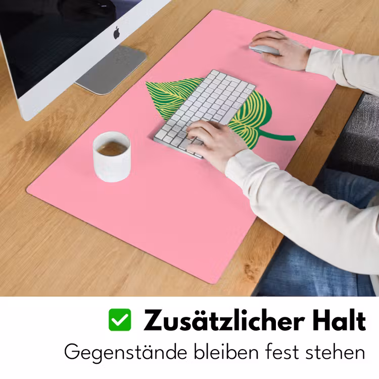 Illustratie - Blad - Minimalistisch - Groen Muismat XXL klein -ysfeer3_duits