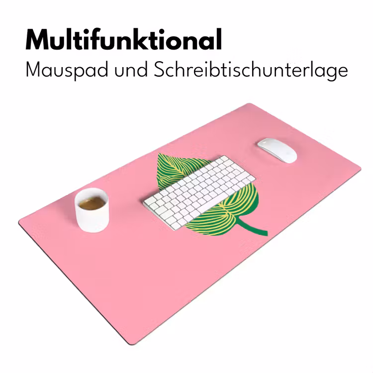 Illustratie - Blad - Minimalistisch - Groen Muismat XXL klein -ysfeer4_duits