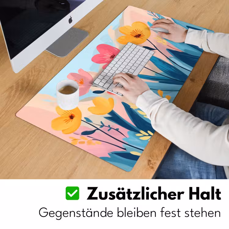 Illustratie - Bloemen - Kleurrijk Muismat XXL klein -ysfeer3_duits