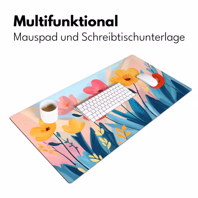 Illustratie - Bloemen - Kleurrijk Muismat XXL klein -ysfeer4_duits