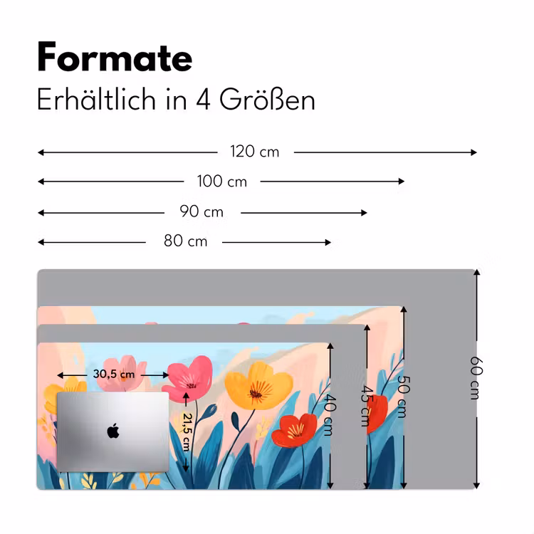 Illustratie - Bloemen - Kleurrijk Muismat XXL klein -ysfeer5_duits