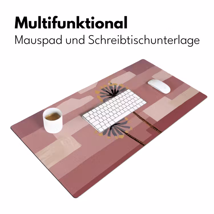 Illustratie - Bloemen - Vlakken - Abstract Muismat XXL klein -ysfeer4_duits
