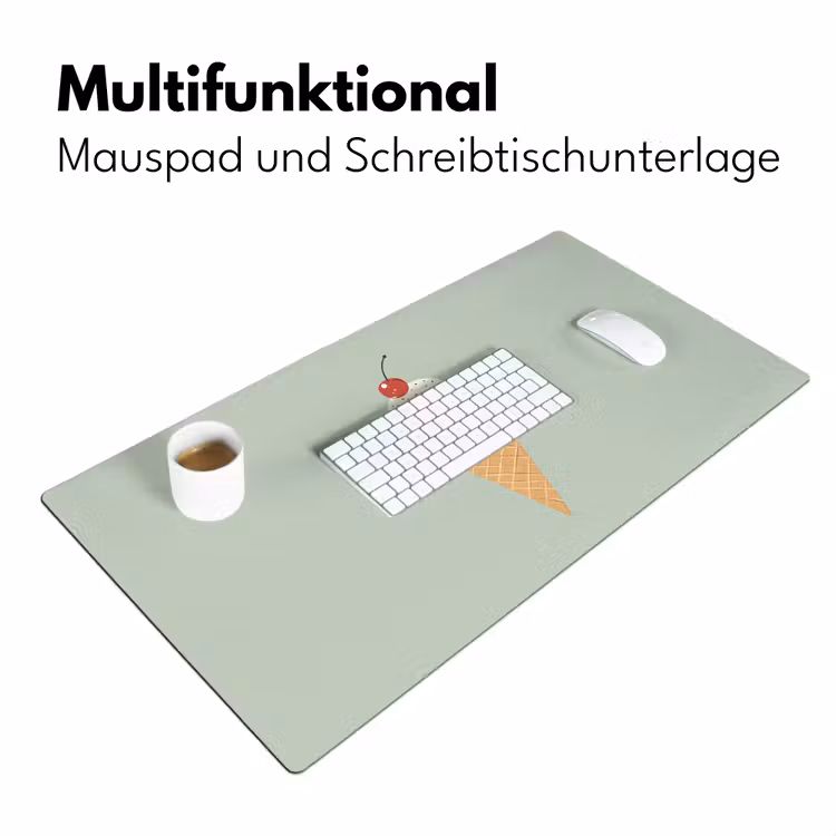 Illustratie - Ijsje - Spikkels - Kers Muismat XXL klein -ysfeer4_duits