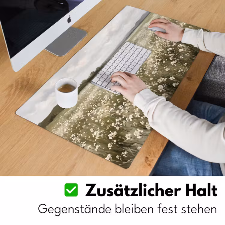 Illustratie - Landschap - Wit Muismat XXL klein -ysfeer3_duits