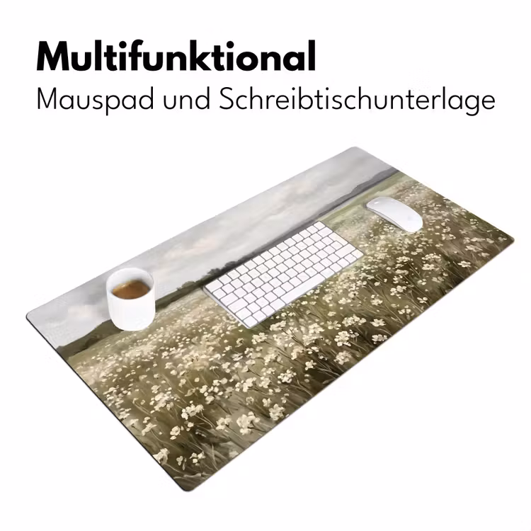 Illustratie - Landschap - Wit Muismat XXL klein -ysfeer4_duits
